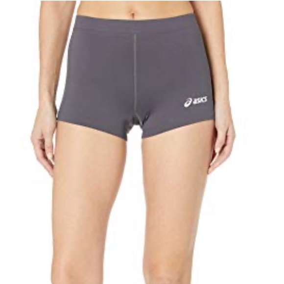 ASICS Women Low Cut Steel Grey Shorts size medium - Picture 2 of 4